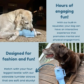 Pup Cup Tumbler Plush Squeaker Dog Toy