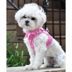 American River Choke Free Dog Harness - Pink Polka Dots