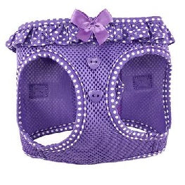 American River Choke Free Dog Harness - Paisley Purple Polka Dots
