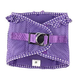 American River Choke Free Dog Harness - Paisley Purple Polka Dots
