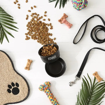 Pet Bowl Dinner and Drinks Black